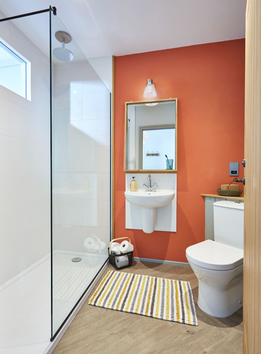 The ensuite bathroom with walk-in shower
